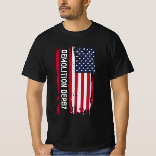 Demolition Derby Patriotic USA Flag T-Shirt