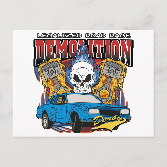 Demolition Derby Postcard (Front)