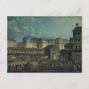 Demolition of the Bastille in 1789 Postcard