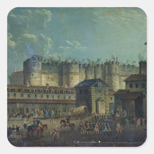 Demolition of the Bastille in 1789 Square Sticker (Front)