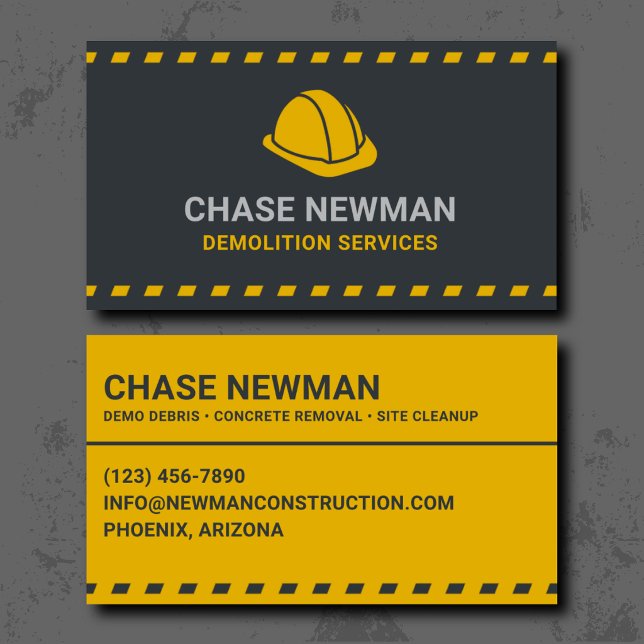 Demolition Services Professional Business Card (Creator Uploaded)