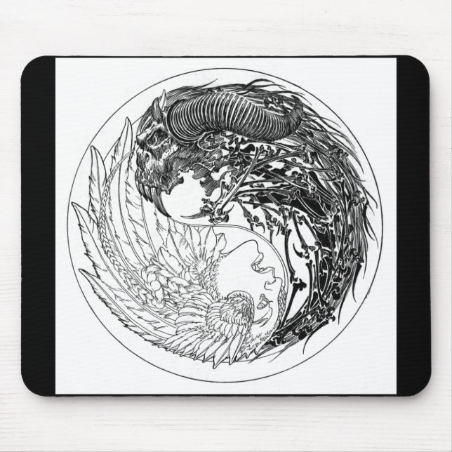 Demon-Angel Yin-Yang Mouse Pad (Front)