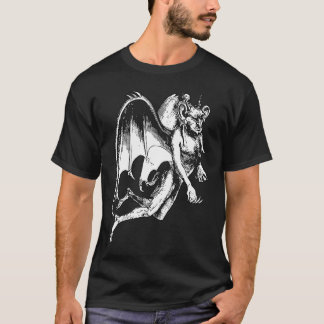 Demon As A Human With Huge Bat Wings Cut Out T-Shirt