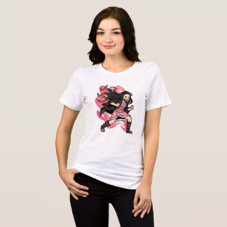 Demon Awakened Nezuko - Stylised Anime Action Art  Tri-Blend Shirt