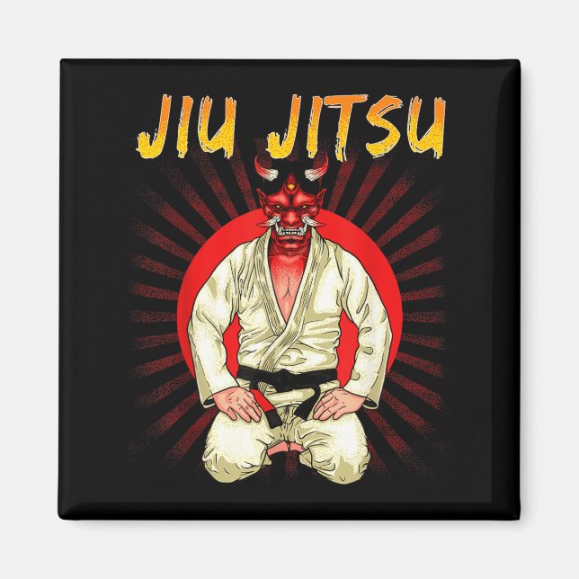 Demon Brazilian Jiu Jitsu Oni Magnet (Front)