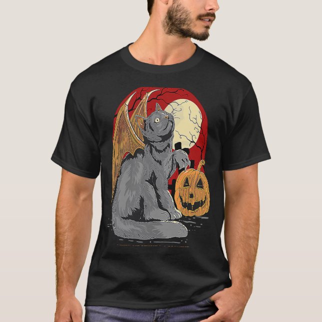 Demon Cat Demands a Sacrifice T-Shirt (Front)