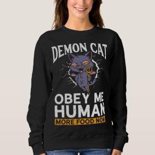 Demon Cat Satanic Witchcraft Baphomet Gothic Occu Sweatshirt