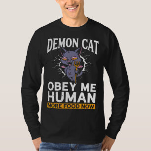 Demon Cat  Satanic Witchcraft Baphomet Gothic Occu T-Shirt
