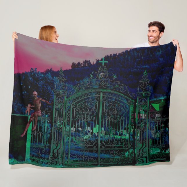 DEMON CEMETERY FLEECE BLANKET (In Situ)
