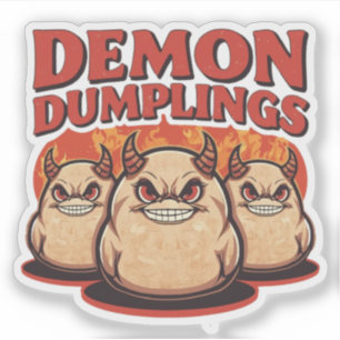 Demon Dumplings Funny Halloween Food Pun