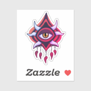 Demon Eye - Whimsigoth Horror Art in Pink