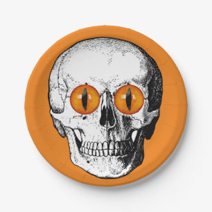 Demon Eyed Skull Paper Plate