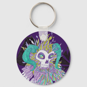 Demon Feathers Spooky Monster Key Ring