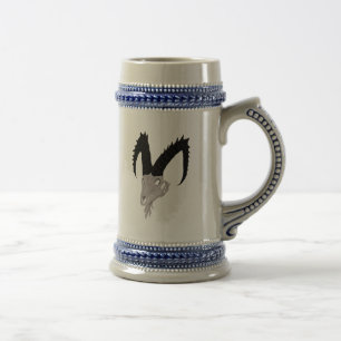 Demon Goat Skull Mug