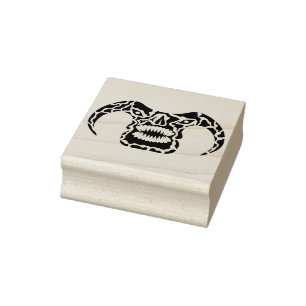demon head art stamp