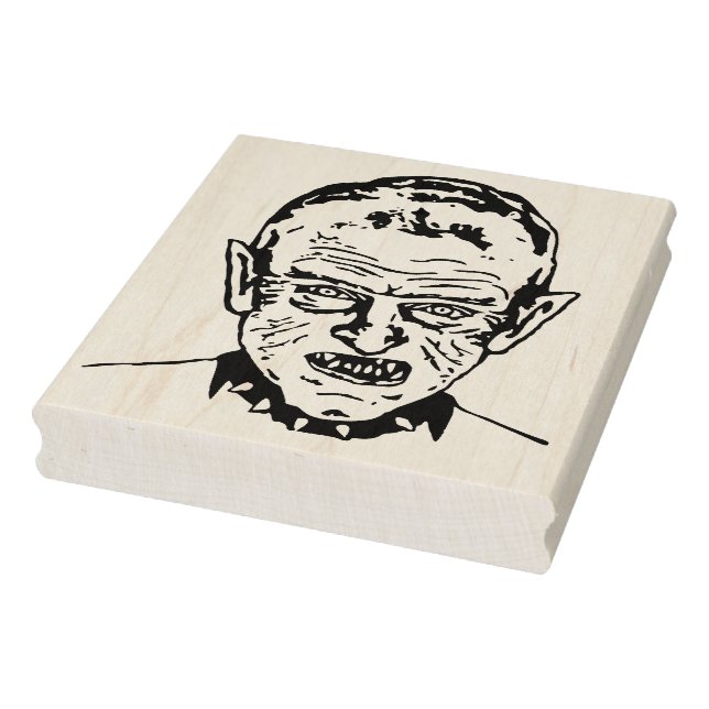 Demon head illustration art stamp (Stamp)