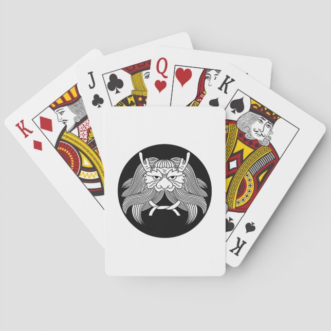 Demon helmet playing cards (Back)