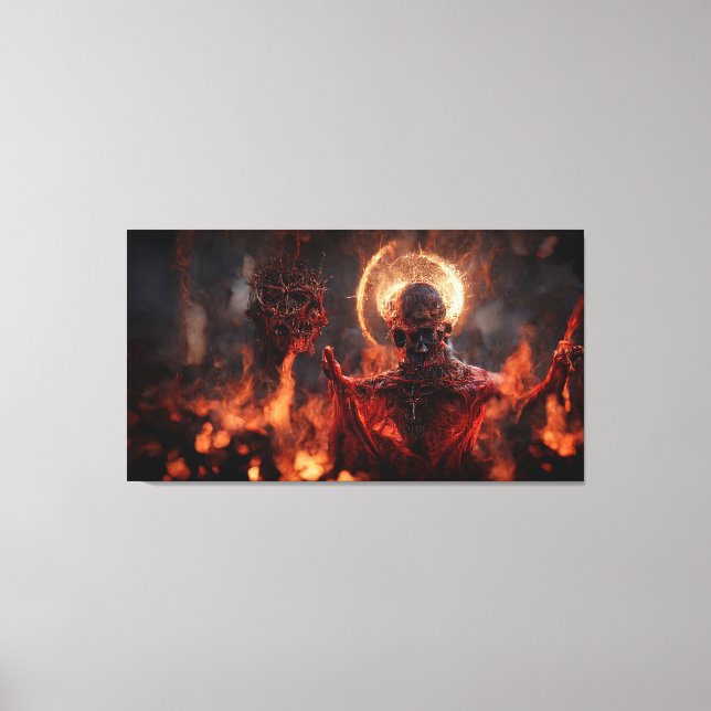 Demon in hell   canvas print (Front)