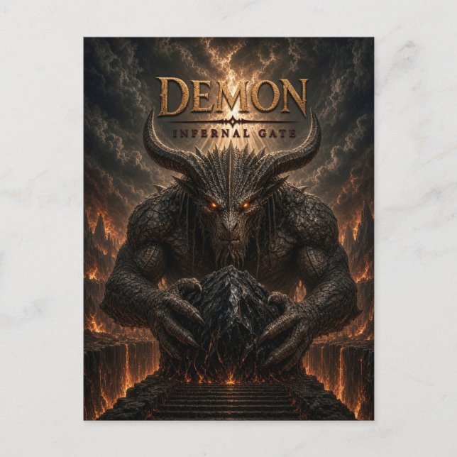 Demon Infernal Gate Dark Cinema Postcard (Front)