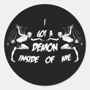 Demon Inside II Classic Round Sticker
