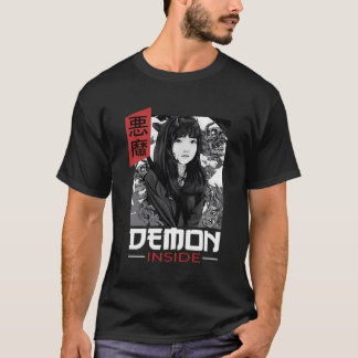 Demon Inside Japanese Oni Japan Graphic Aesthetic T-Shirt