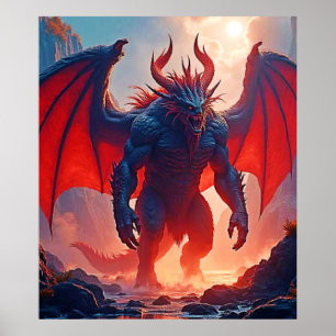 Demon King: Eternal Dragon Shadow Art Poster