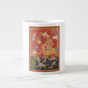 Demon Kumbhakarna Defeated by Rama and Lakshmana Large Coffee Mug
