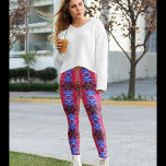 Demon Lover Dance - Fun Leggings<br><div class="desc">Demon Lover Dance -Fun Leggings. A bright and colourful design perfect the active woman who loves to hit the dance floor. These electric glide pattern leggings are bright enough for your Christmas wardrobe and the perfect attention grabber for a spring workout. This design is great for showing off your best...</div>