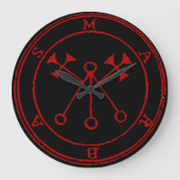 Demon Marbas Custom Round (Large) Wall Clock