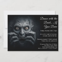 Demon Night Halloween Costume Party Invitation