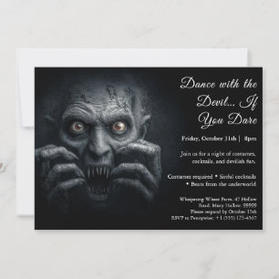 Demon Night Halloween Costume Party Invitation