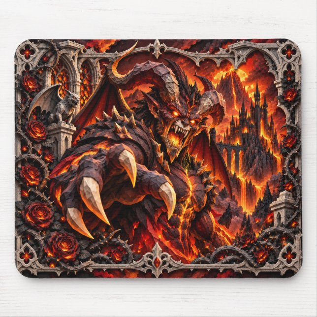 Demon, Paper Cut Monster Mouse Pad (Front)