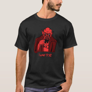 Demon pointing I want YOU devil demonic scary T-Shirt