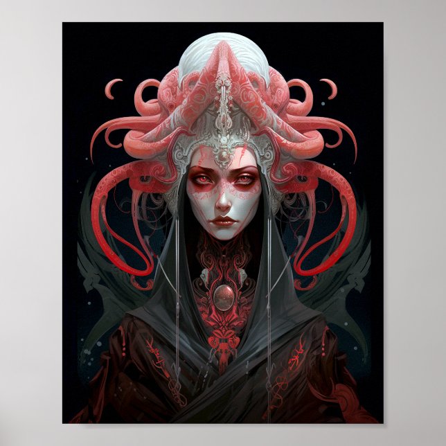 Demon Queen Fantasy Art Poster (Front)