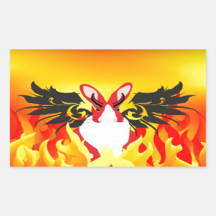 DEMON RECTANGULAR STICKER