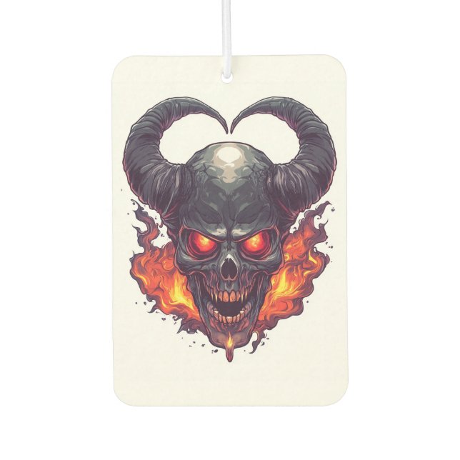 Demon Skull Firestorm Car Air Freshener (Front)