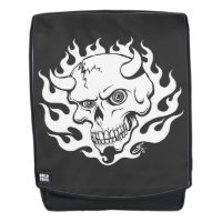 Demon Skull in Flames