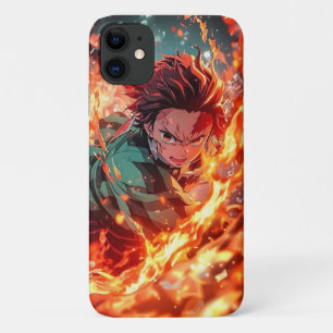 demon slayer anime tanjiru fire power Case-Mate iPhone case