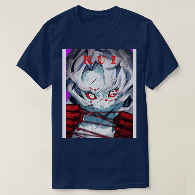 Demon Slayer Lower Moon Rui T-Shirt (Design Front)