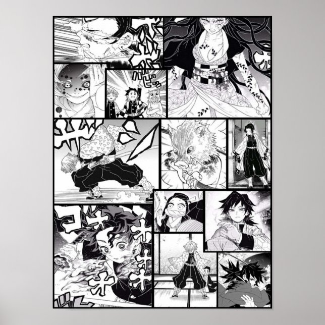 Demon Slayer Manga Panel Poster (Front)