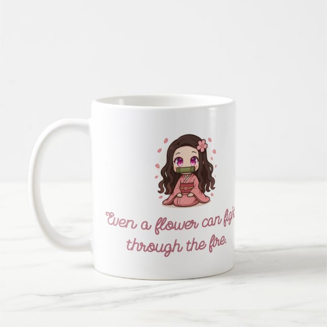 Demon Slayer Nezuko inspired Coffee Mug (Left)