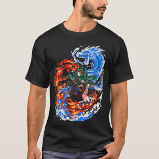 demon slayer water and fire T-Shirt