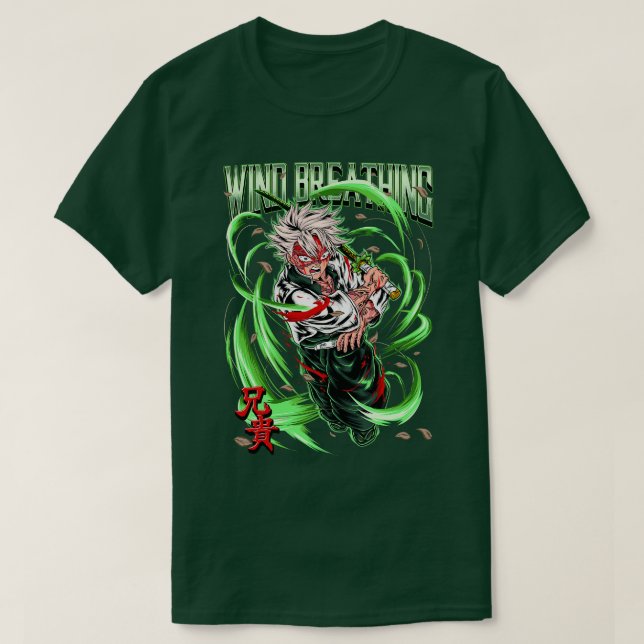 Demon Slayer Wind Pillar T-Shirt (Design Front)