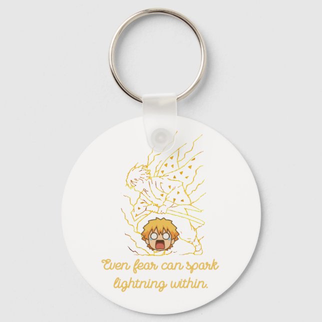 Demon Slayer Zenitsu inspired Key Ring (Front)