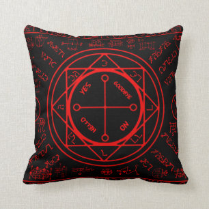 Demon Summoning Board Art Plush Throw Pillow