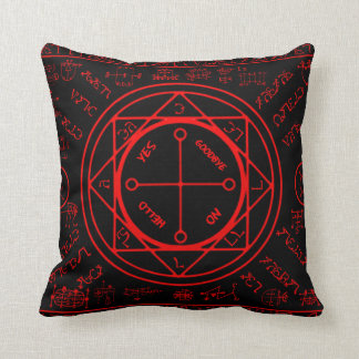 Demon Summoning Board Art Plush Throw Pillow