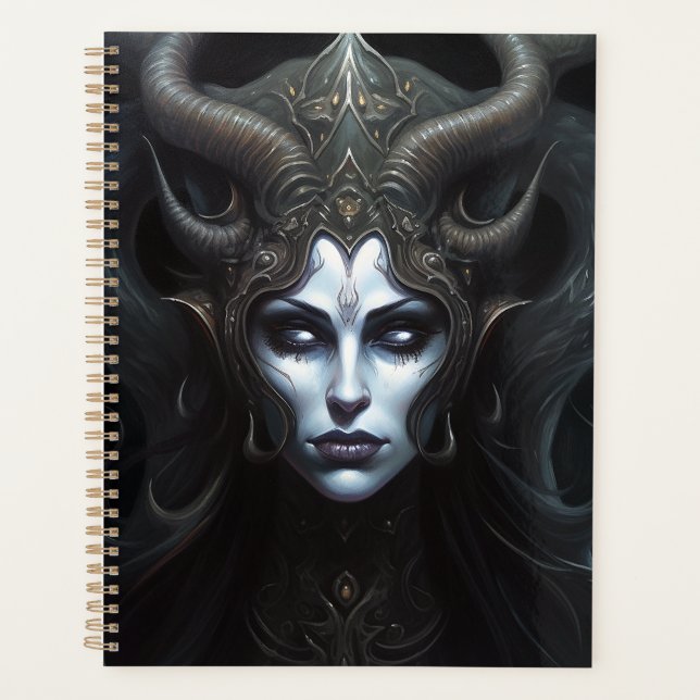 Demon Woman Queen Dark Fantasy Art Planner (Front)