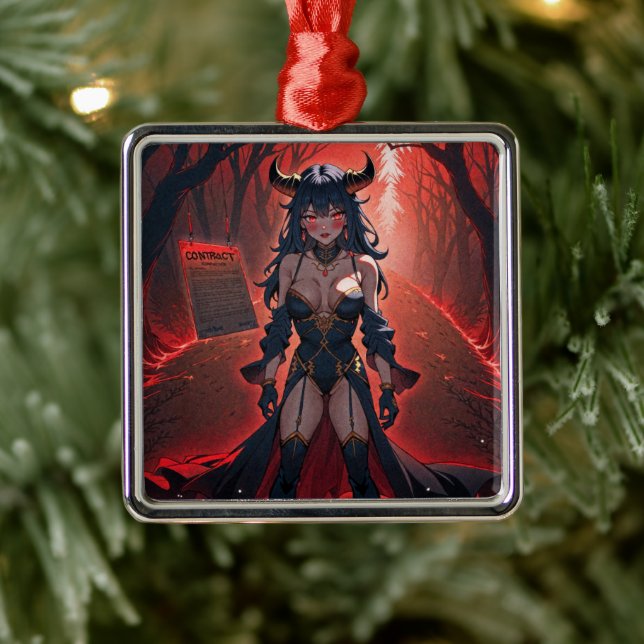 Demoness with Contact at Crossroads, Anime Demon Metal Tree Decoration (Tree)