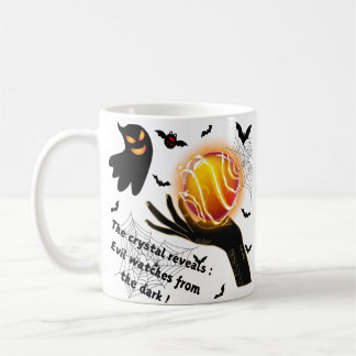 Demonic Ghost with Flaming Crystal Ball | Evil Wat Coffee Mug