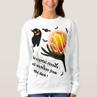 Demonic Ghost with Flaming Crystal Ball Sweatshirt